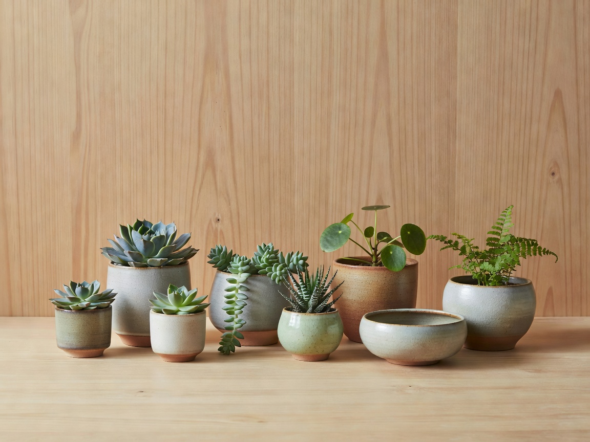 鉢と植物